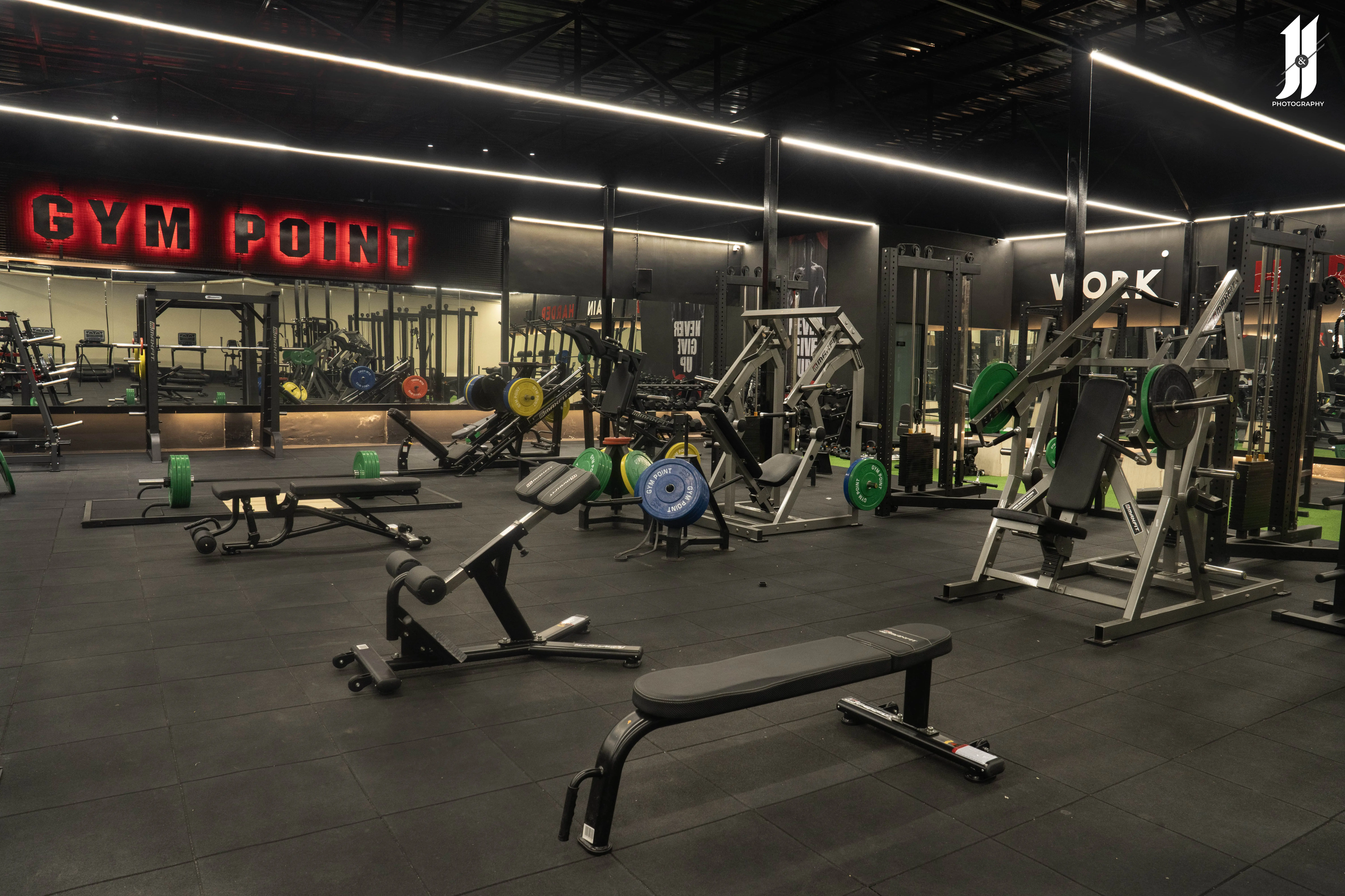 Modern gym interior with equipment, best personal training studio